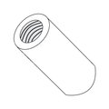 Newport Fasteners Round Standoffs, #4-40 Thrd Sz, 1/2 in Bd L, Nylon Plain, 1/4 in OD 133661